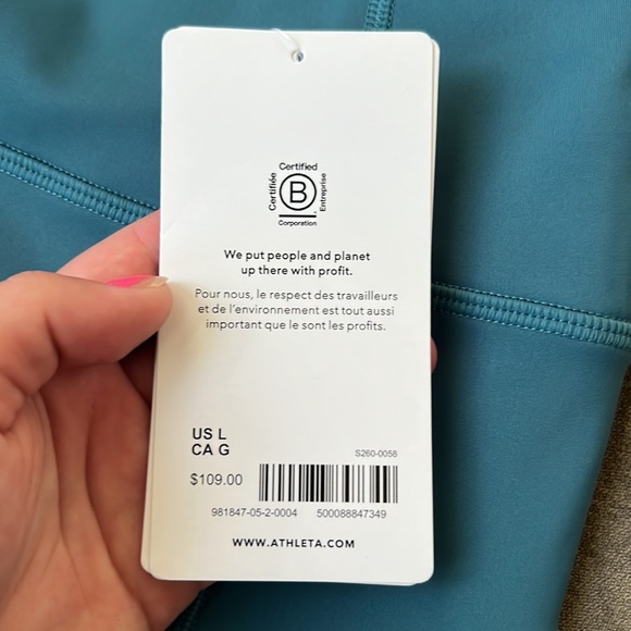 NWT! ATHLETA Rainier Unbrushed 7/8 Legging - Picture 8 of 9